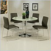 Pastel Furniture Sundance Frosted Glass 5 Piece Dining Set with Golden Gate Chairs