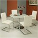 Pastel Furniture Sundance Frosted Glass 5 Piece Dining Set with Monaco Chairs