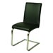 Pastel Furniture Monaco Upholstered Leather Dining Chair in Chrome