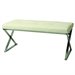 Pastel Furniture Neuville Upholstered Ivory Dining Bench in Chrome