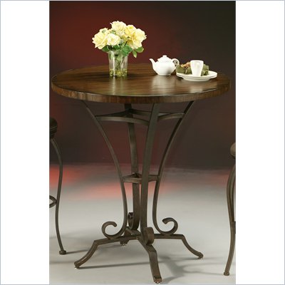 Pastel Furniture Athena 36" Round Wood Pub Table in Autumn Rust