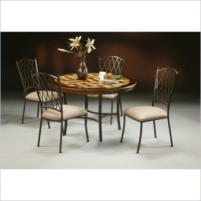 Pastel Furniture Atrium 5 Piece Travertine Dining Set