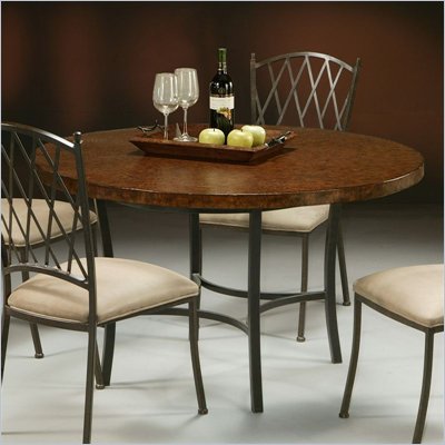 Pastel Furniture Atrium Copperstone Dining Table in Autumn Rust