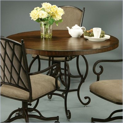 Pastel Furniture Atrium Elegant Wood Dining Table in Autumn Rust