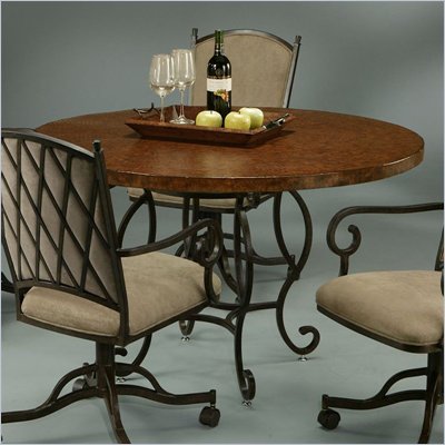 Pastel Furniture Atrium Copperstone Dining Table in Autumn Rust