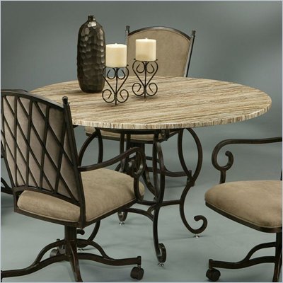 Pastel Furniture Atrium Travertine Dining Table in Autumn Rust