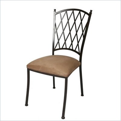 Pastel Furniture Atrium Topanga Brown Side Chair in Autumn Rust