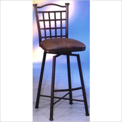 Pastel Furniture Bay Point Rust 26" Swivel Counter Stool in Florentine Coffee