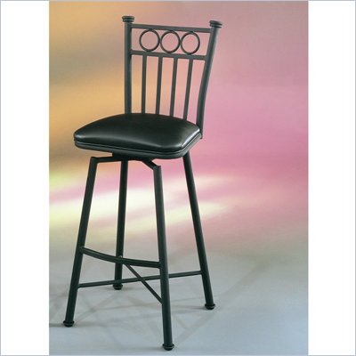 Pastel Furniture Bostonian Black 30" Swivel Bar Stool in Touch Black 