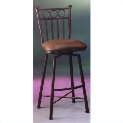 Pastel Furniture Bostonian Rust 26" Swivel Bar stool in Florentine Coffee