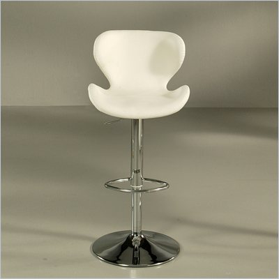 Pastel Furniture Cagliari 30" Bar Stool In Chrome Upholstered In Ivory