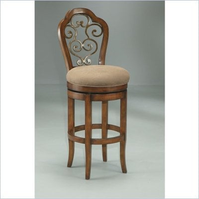 Pastel Furniture Carmel 30" Swivel Bar Stool in Cosmo Sepia
