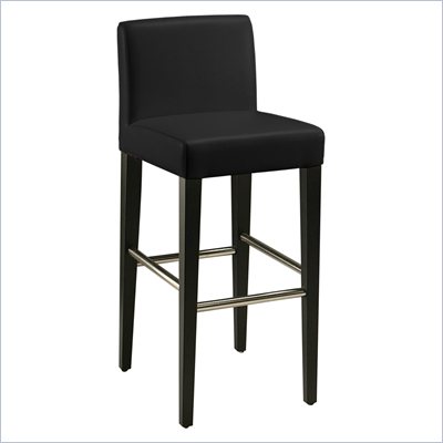 Pastel Furniture Equinoii 30" Bar Stool in Black Leather