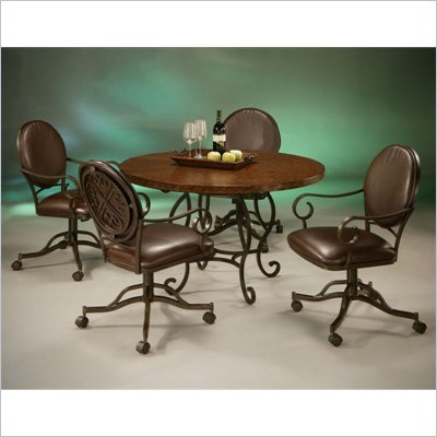 Pastel Furniture Island Falls Copperstone Tabletop Dining Table Set