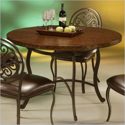Pastel Furniture Island Falls Copperstone Dining Table in Autumn Rust