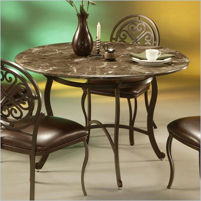 Pastel Furniture Island Falls Travertine Dining Table in Autumn Rust