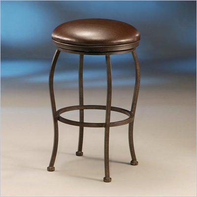 Pastel Furniture Island Falls Rust 30" Backless Bar Stool in Ford Brown