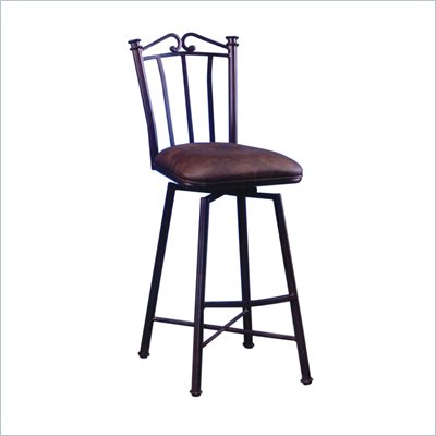 Pastel Furniture Laguna Rust 30'' Swivel Bar Stool in Florentine Coffee
