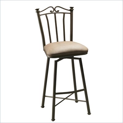 Pastel Furniture Laguna Bronze 26'' Swivel Counter Stool in Shandora Toast