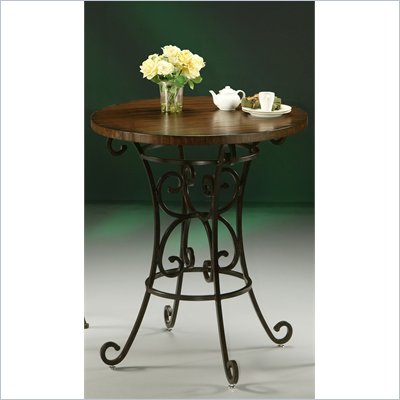 Pastel Furniture Magnolia 40" Round Wood Pub Table in Autumn Rust