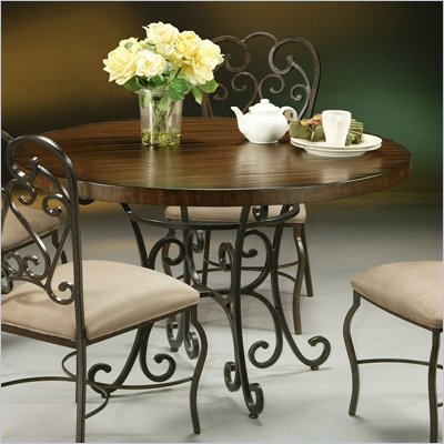 Pastel Furniture Magnolia Hard Wood Dining Table in Autumn Rust