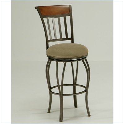 Pastel Furniture Monterey Rust 26'' Swivel Counter Stool in Moccasin