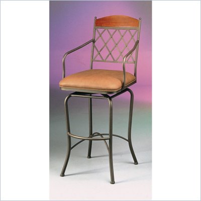 Pastel Furniture Napa Ridge Bronze 26" Swivel Arm Counter Stool in Shandora Toast