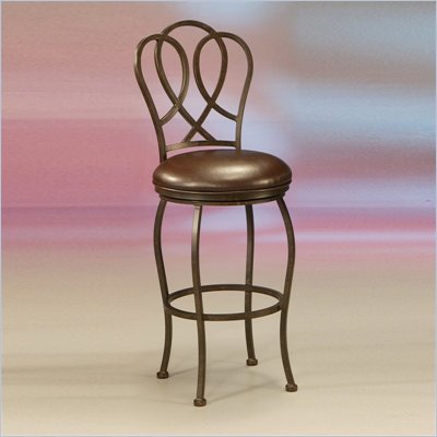Pastel Furniture Oxford Rust 30" Swivel Bar Stool in Ford Brown