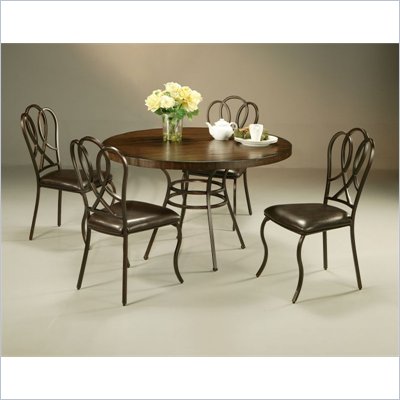 Pastel Furniture Oxford Round Hard Wood Dining Set in Roletta Brown