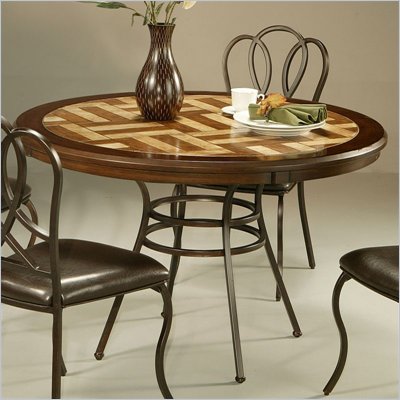 Pastel Furniture Oxford Poly Travertine Dining Table in Roletta Brown