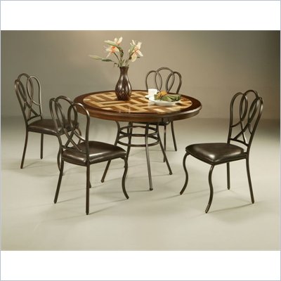 Pastel Furniture Oxford Travertine Dining Set in Roletta Brown