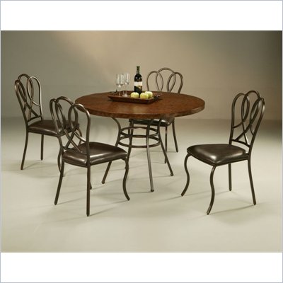 Pastel Furniture Oxford Copperstone Dining Set in Roletta Brown