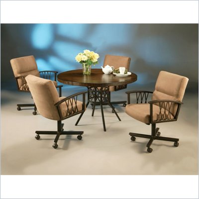 Pastel Furniture Ravenwood Caster Hard Wood  Dining Set