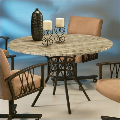 Pastel Furniture Ravenwood Marble Dining Table in Autumn Rust