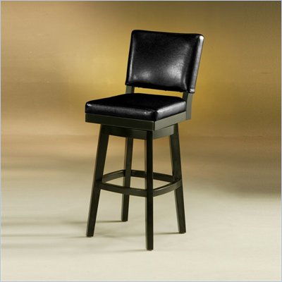 Pastel Furniture Richfield 26" Swivel Counter Stool in Black