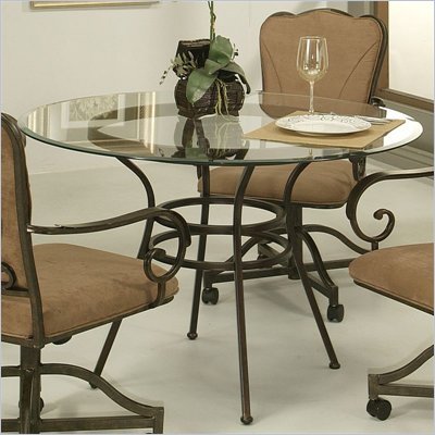 Pastel Furniture Vienna Glass Dining Table in Roletta Brown