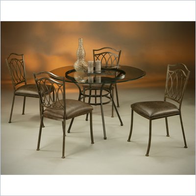Pastel Furniture Westport Glass Dining Set in Roletta Brown
