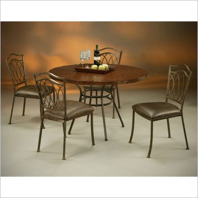Pastel Furniture Westport Copperstone Dining Set in Roletta Brown
