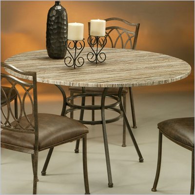Pastel Furniture Westport Travertine Dining Table in Roletta Brown