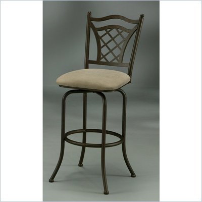 Pastel Furniture Willow Bridge 30" Swivel Bar Stool in Topanga Brown