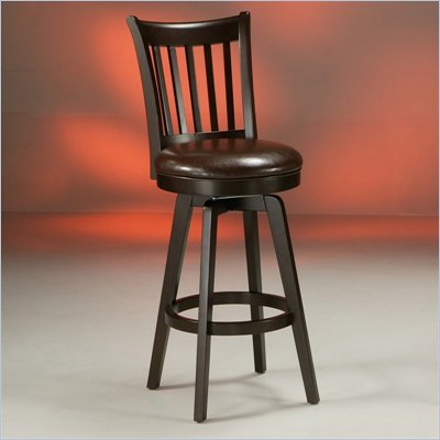 Pastel Furniture Woodhaven Espresso 30" Swivel Bar Stool in Stallion Brown