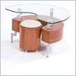 ADD TO YOUR SET: Global Furniture USA Dontai Glass End Table in Matte Natural Light Cherry Finish