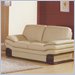 Global Furniture USA Warm Off White Rika Leather Loveseat