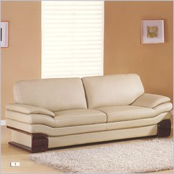 Global Furniture USA Warm Off White Rika Leather Sofa