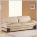 Global Furniture USA Warm Off White Rika Leather Sofa