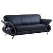 ADD TO YOUR SET: Global Furniture USA Charles Black Leather Sofa