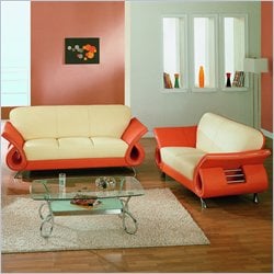 Global Furniture USA Charles 2-Piece Leather Living Room Set Best Price