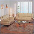 Global Furniture USA Edwards Cappuccino 2-Piece Leather Sofa Living Room Set
