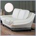 Global Furniture USA 757 Series Loveseat in White Leather