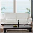 Global Furniture USA 757 Series White Leather Sofa